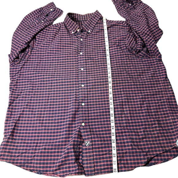 Cremieux 38 Classics Navy Red & White Gingham Long Sleeve Button Up Shirt Sz XXL - Picture 10 of 13